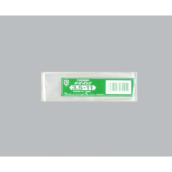 福助工業 テープ無 OPP袋 オーピーパックC No.3.5-11 100枚入 00756222 1ケース(600個(1個×600)（直送品）