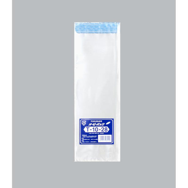 福助工業 テープ有 OPP袋 オーピーパックC T-10-28 100枚入 00756276 1ケース(80個(1個×80)（直送品）