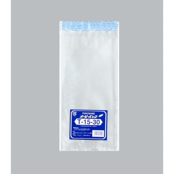 福助工業 テープ有 OPP袋 オーピーパックC T-15-30 100枚入 00756292 1ケース(40個(1個×40)（直送品）