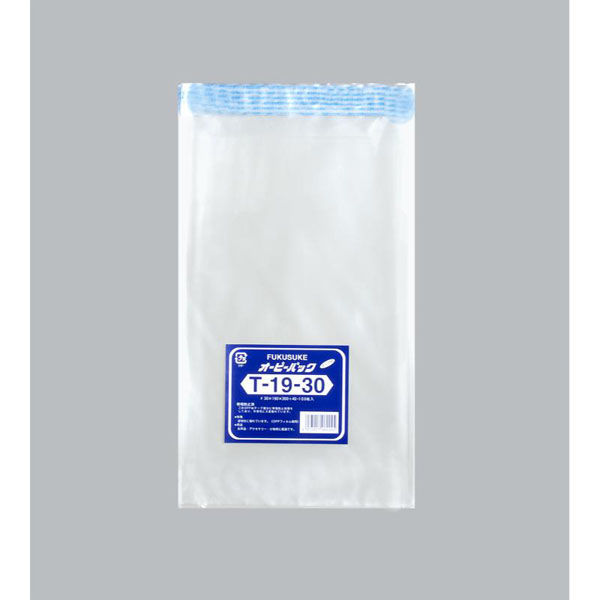 福助工業 テープ有 OPP袋 オーピーパックC T-19-30 100枚入 00756298 1ケース(40個(1個×40)（直送品）