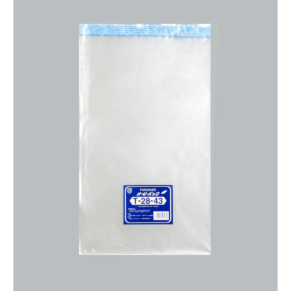 福助工業 テープ有 OPP袋 オーピーパックC T-28-43 100枚入 00756307 1ケース(20個(1個×20)（直送品）