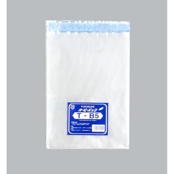福助工業 テープ有 OPP袋 オーピーパックC T-B5 100枚入 00756325 1ケース(40個(1個×40)（直送品）