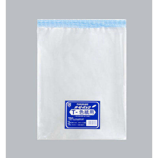 福助工業 テープ有 OPP袋 オーピーパックC T-色紙用 100枚入 00756326 1ケース(30個(1個×30)（直送品）