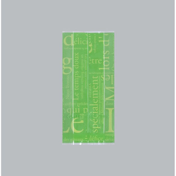 福助工業 合掌袋 合掌ガゼット袋 GT(透明タイプ) No.22洋柄グリーン 00756930 1ケース(5000個(100個×50)（直送品）