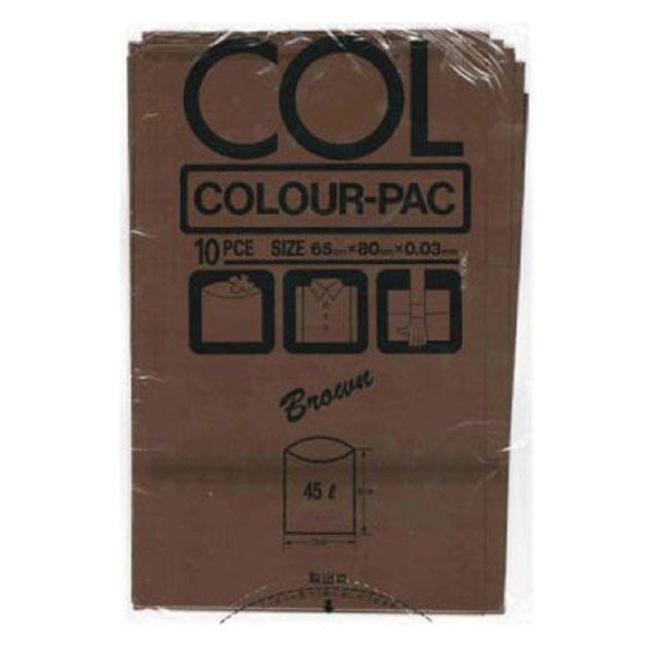ベルベ ローデンポリ袋 カラーパック KP-20 ブラウン 00757066 1ケース(300個(10個×30)（直送品）