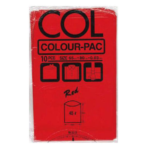 ベルベ ローデンポリ袋 カラーパック KP-12 レッド 00757070 1ケース(300個(10個×30)（直送品）