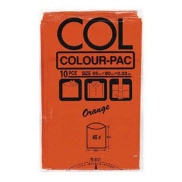 ベルベ ローデンポリ袋 カラーパック KP-15 オレンジ 00757073 1ケース(300個(10個×30)（直送品）