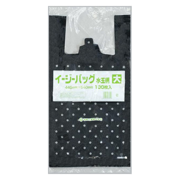 福助工業 レジ袋 イージーバッグ 水玉柄(大) 00761977 1ケース(1000個(100個×10)（直送品）