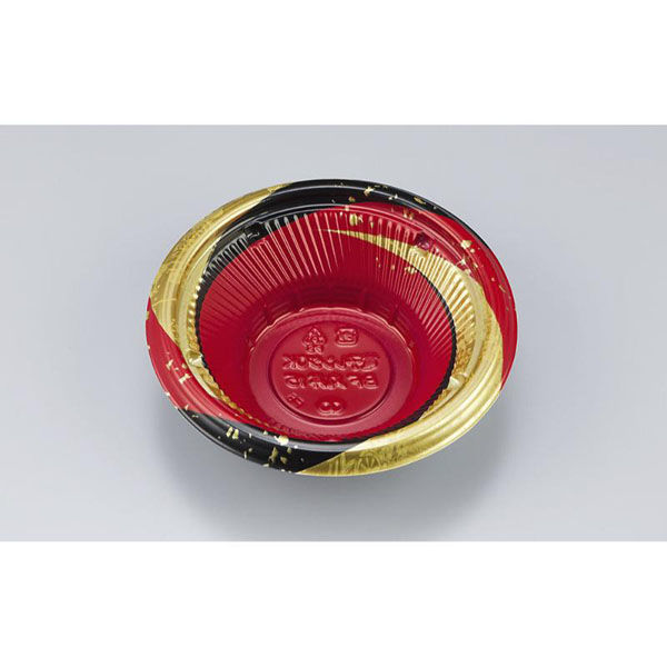 シーピー化成 どんぶり容器 BF丸丼15月丸赤 本体 0145215008095 1ケース(1200個(50個×24)（直送品）