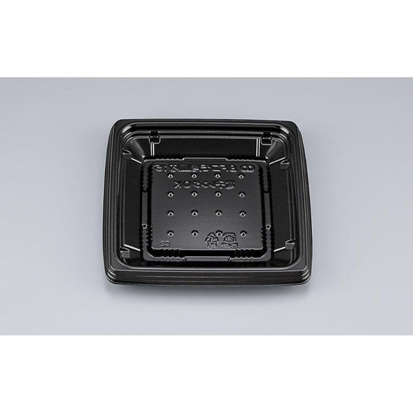 シーピー化成 惣菜容器 BFコモ角皿内15 黒 本体(N) 0146515000525 1ケース(900個(50個×18)（直送品）