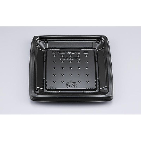 シーピー化成 惣菜容器 BFコモ角皿内18 黒 本体(N) 0146518000525 1ケース(600個(50個×12)（直送品）