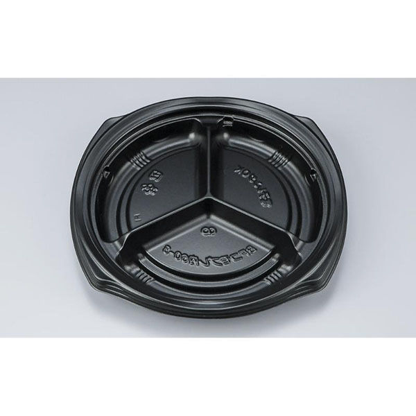 シーピー化成 惣菜容器 BFコモプレ内60-3 黒 本体 0147860030525 1ケース(600個(50個×12)（直送品）
