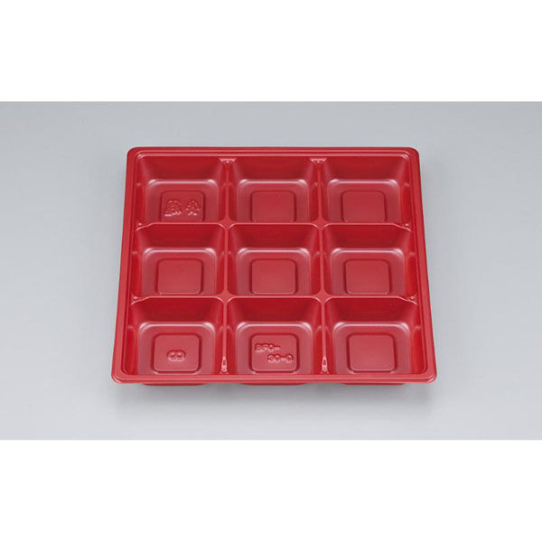 シーピー化成 弁当容器 BFO-30-D 赤BS 中仕切 0150030403263 1ケース(600個(50個×12)（直送品）