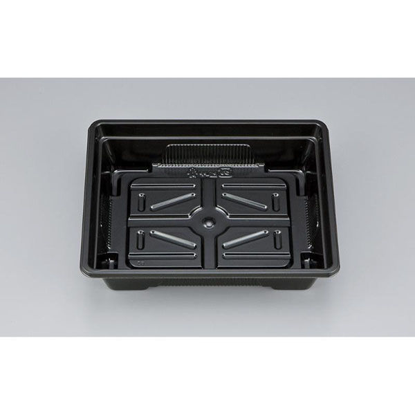 シーピー化成 弁当容器 BFO-80 黒 本体 0150080000525 1ケース(1200個(50個×24)（直送品）