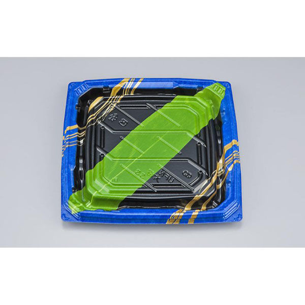 シーピー化成 寿司容器 UFN大将33 水面笹青 本体 0190133008475 1ケース(600個(50個×12)（直送品）