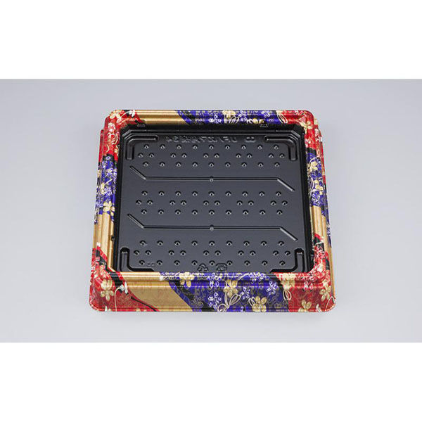 シーピー化成 寿司桶 UFハカマ角桶34 彩華 本体(N) 0196734004495 1ケース(280個(10個×28)（直送品）