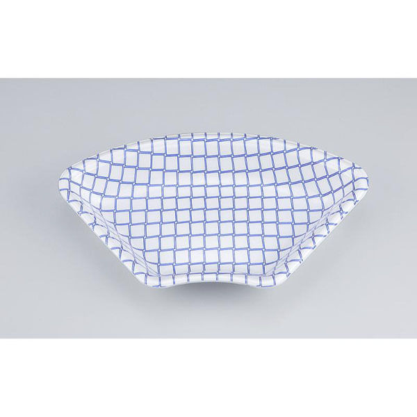 シーピー化成 鮮魚トレー V-扇10 レースブルー 0211310000600 1ケース(900個(50個×18)（直送品）