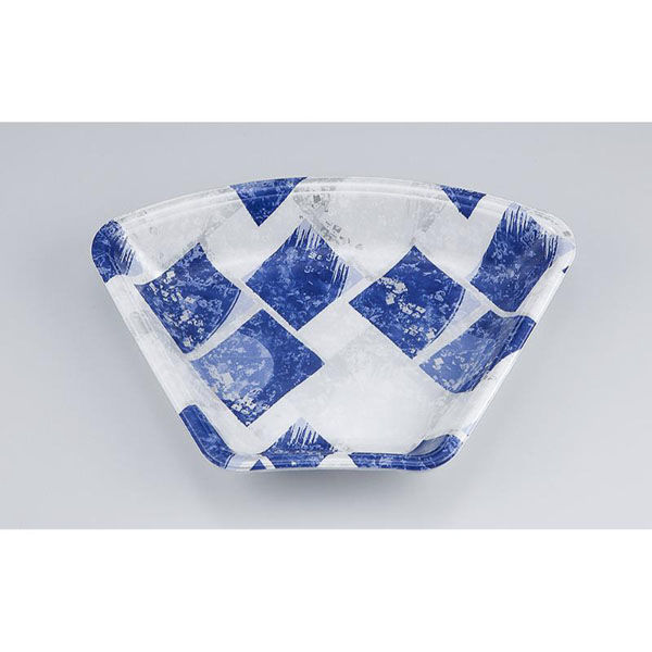 シーピー化成 鮮魚トレー V-扇15 氷角紺 0211315008490 1ケース(600個(50個×12)（直送品）