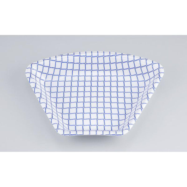 シーピー化成 鮮魚トレー V-扇15 レースブルー 0211315000600 1ケース(600個(50個×12)（直送品）