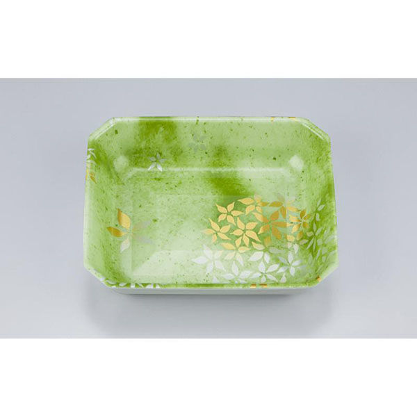 シーピー化成 惣菜容器 V-惣菜35深 花里緑 0216035608600 1ケース(2000個(50個×40)（直送品）