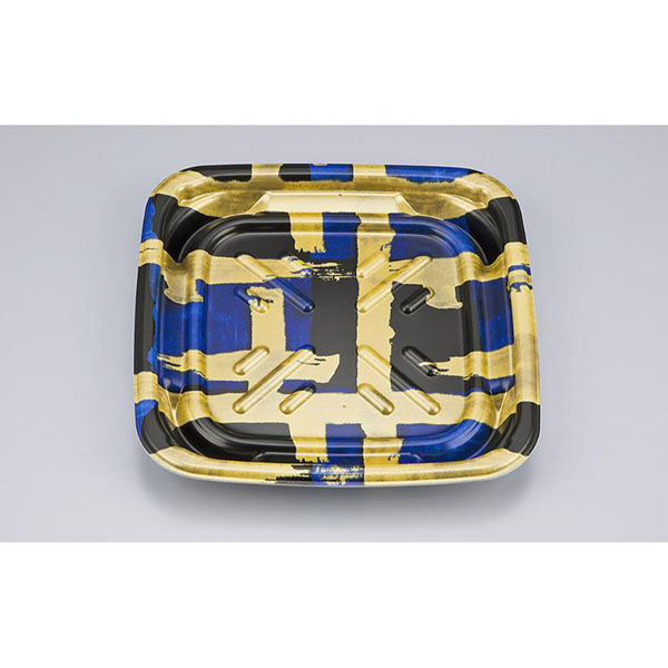 シーピー化成 惣菜容器 TNグリドル19 筆かすり青 本体 0256119006835 1ケース(600個(50個×12)（直送品）