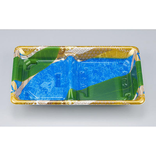 シーピー化成 冷麺容器 SF弁当57 藍笹 本体 0272705707935 1ケース(600個(50個×12)（直送品）