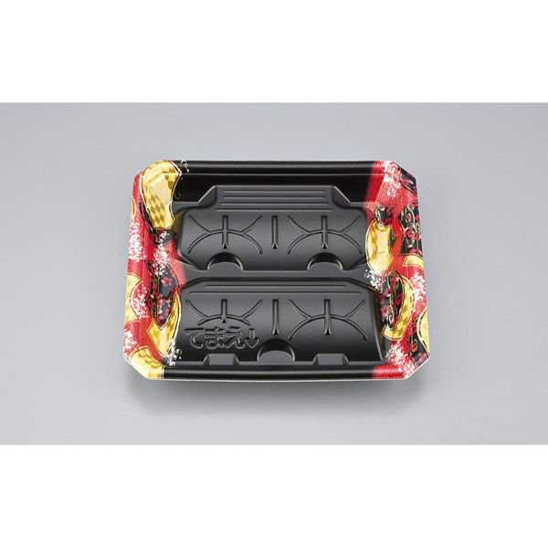 シーピー化成 発泡トレー SFプレート62 舞扇赤 0273506200955 1ケース(900個(50個×18)（直送品）