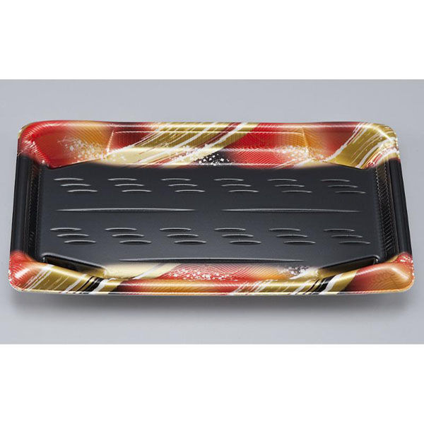 シーピー化成 刺身容器 SFみね皿26 風雲赤 本体 0275426000805 1ケース(800個(50個×16)（直送品）