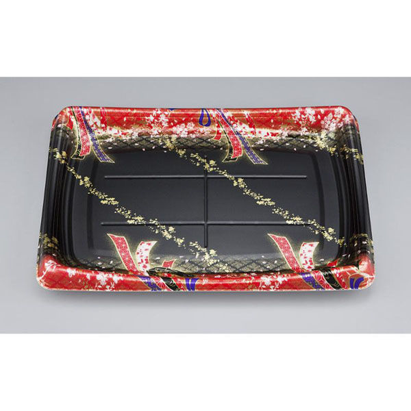 シーピー化成 刺身容器 SFシャチ盛38 結び舞赤 本体 0275503803775 1ケース(360個(10個×36)（直送品）