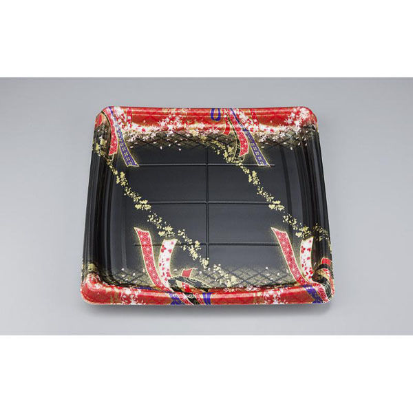 シーピー化成 刺身容器 SFシャチ盛275 結び舞赤 本体 0275527503775 1ケース(320個(10個×32)（直送品）