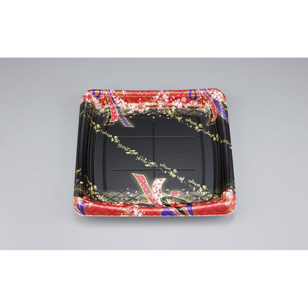 シーピー化成 刺身容器 SFシャチ盛235 結び舞赤 本体 0275523503775 1ケース(360個(20個×18)（直送品）