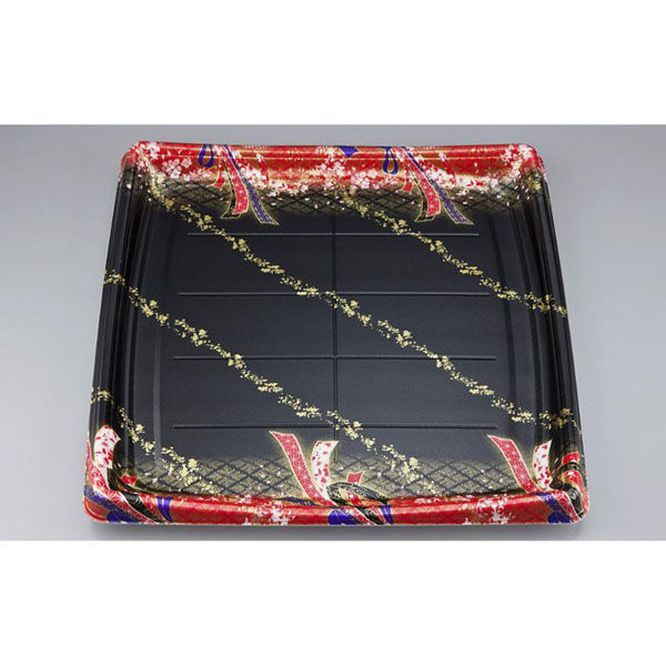 シーピー化成 刺身容器 SFシャチ盛355 結び舞赤 本体 0275535503775 1ケース(160個(10個×16)（直送品）