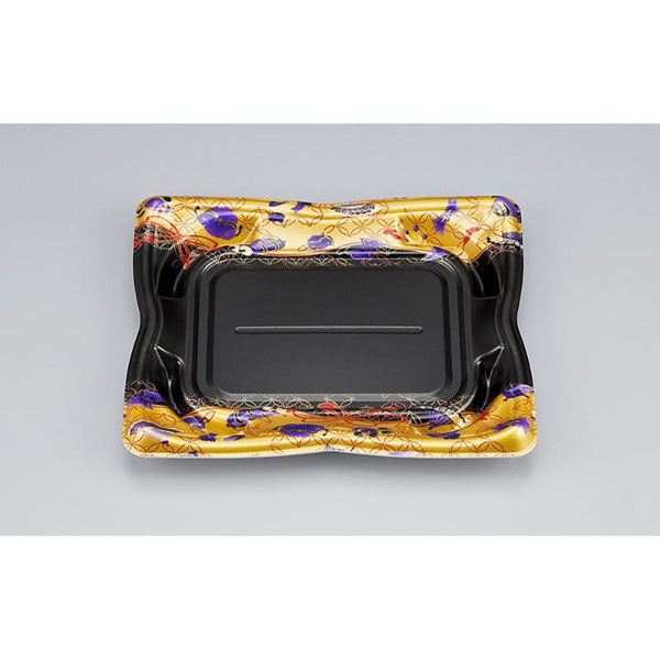 シーピー化成 寿司容器 SF華皿23こづち黒 本体 0275623004585 1ケース(1200個(50個×24)（直送品）