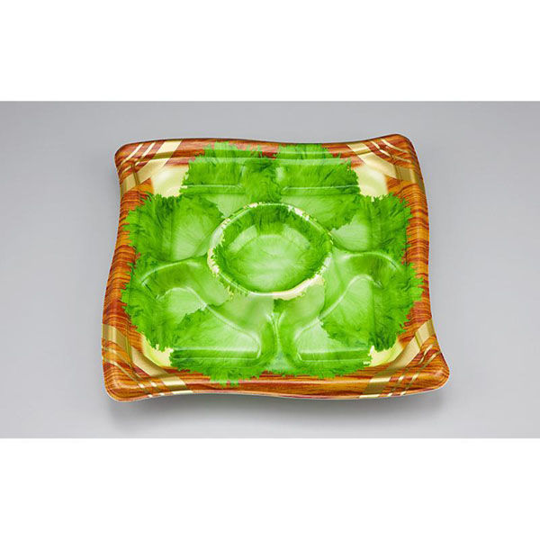 シーピー化成 オードブル容器 SFウイング275-5 ウッドL 本体 0275827556075 1ケース(320個(10個×32)（直送品）