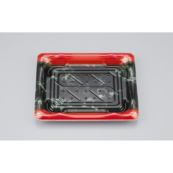 シーピー化成 寿司容器 SF港23 大理石赤 本体 0276423006155 1ケース(1200個(50個×24)（直送品）