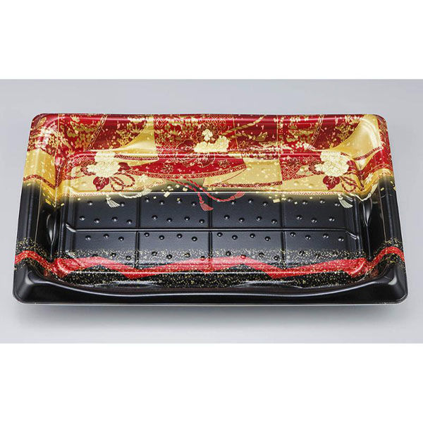 シーピー化成 寿司容器 SFうま皿37 優赤 本体 0276937007085 1ケース(320個(10個×32)（直送品）