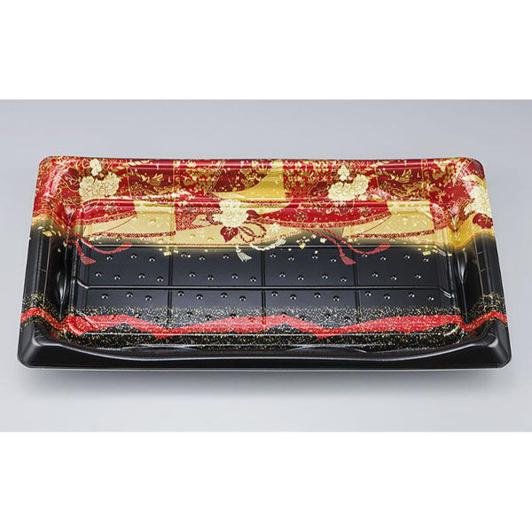 シーピー化成 寿司容器 SFうま皿38 優赤 本体 0276938007085 1ケース(280個(10個×28)（直送品）