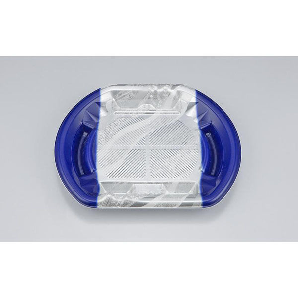 シーピー化成 刺身容器 SF磯浜半月4平 氷景紺 本体 0277004103295 1ケース(600個(50個×12)（直送品）