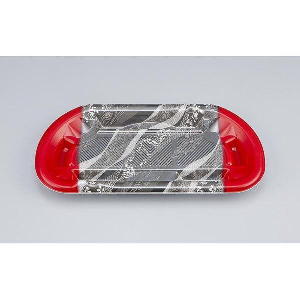 シーピー化成 刺身容器 SF磯浜半月3平 氷景赤 本体 0277003104215 1ケース(800個(50個×16)（直送品）