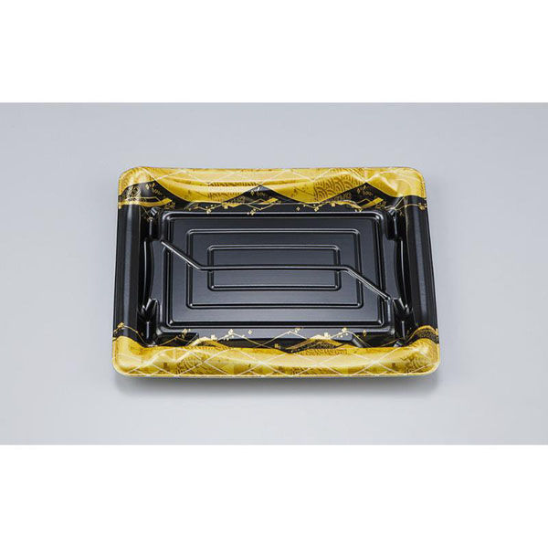 シーピー化成 刺身容器 SF鮨板23 菱蒔絵 本体 0277623007295 1ケース(1200個(50個×24)（直送品）