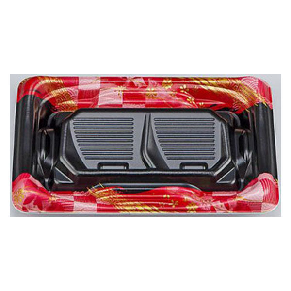 シーピー化成 寿司容器 SFうま盛段1L 明和赤 本体 0277801044055 1ケース(1500個(50個×30)（直送品）