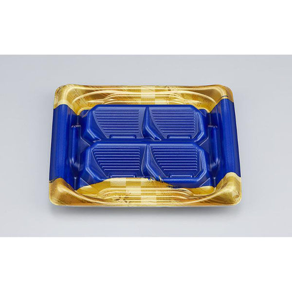 シーピー化成 寿司容器 SFうま盛段4 明和紺 本体 0277804004065 1ケース(900個(50個×18)（直送品）