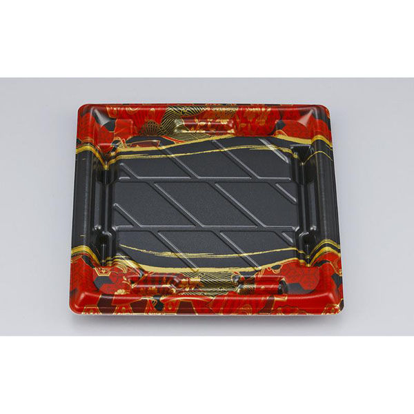 シーピー化成 寿司容器 SF美角33 京えん赤 本体 0277933009745 1ケース(900個(50個×18)（直送品）