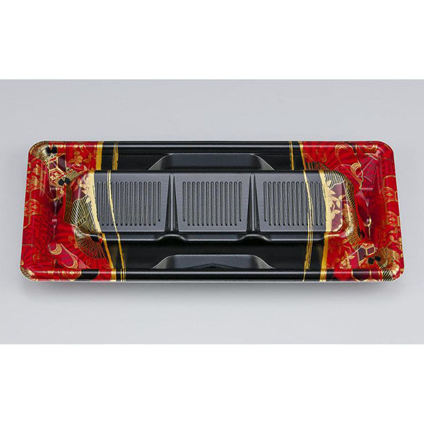 シーピー化成 寿司容器 SF冴盛段24-11 赤 本体 0278324119745 1ケース(1000個(50個×20)（直送品）