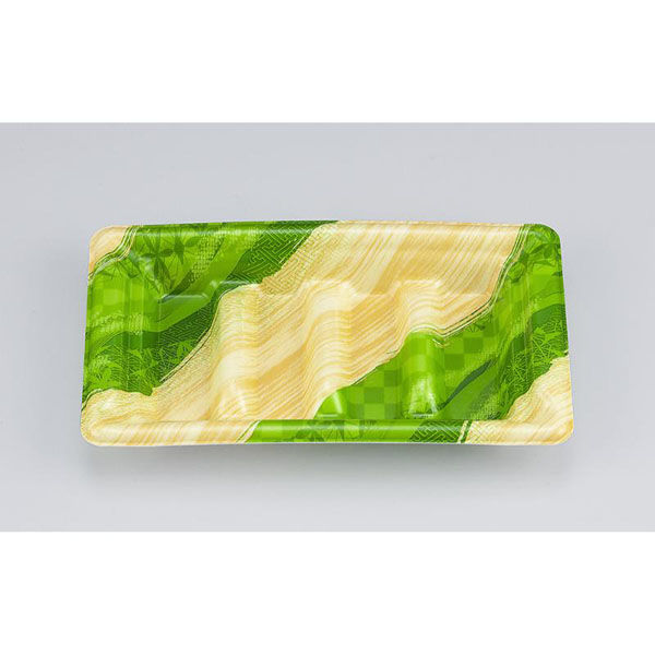 シーピー化成 寿司桶 SF角段18-10 しじま緑 本体 027841810A395 1ケース(1500個(50個×30)（直送品）