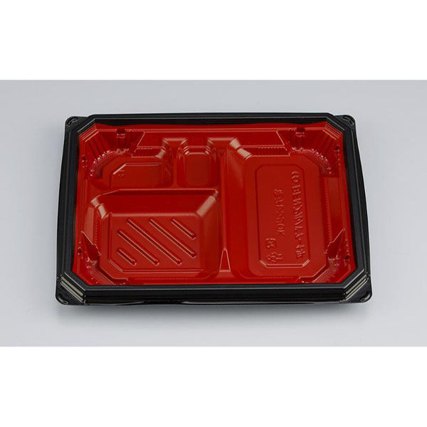 シーピー化成 弁当容器 BFNアルバ7-1平 本漆RB 本体 0280107112055 1ケース(600個(50個×12)（直送品）