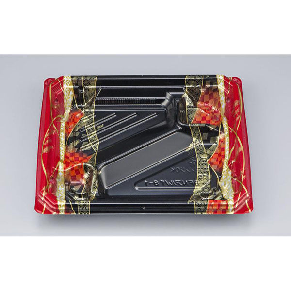 シーピー化成 弁当容器 BFNアルバ8-1 ゆづる赤 本体 0280108018815 1ケース(600個(50個×12)（直送品）