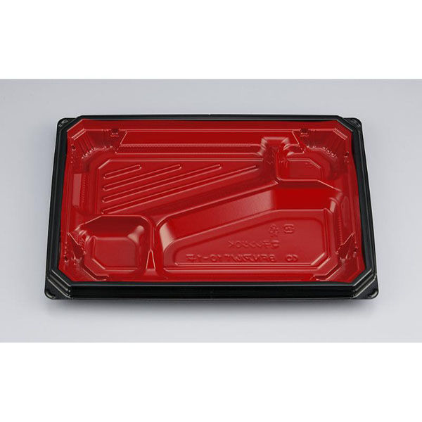 シーピー化成 弁当容器 BFNアルバ10-1平 本漆RB 本体 0280110112055 1ケース(400個(50個×8)（直送品）