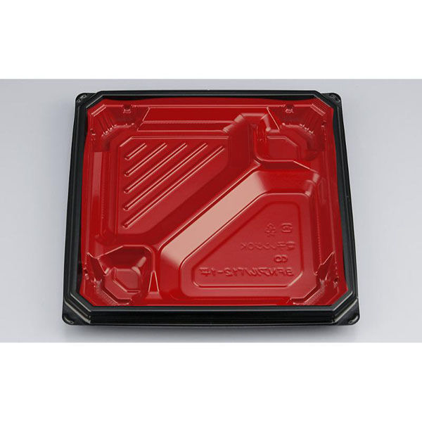 シーピー化成 弁当容器 BFNアルバ12-1平 本漆RB 本体 0280112112055 1ケース(400個(50個×8)（直送品）