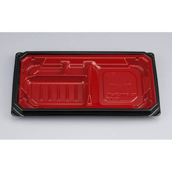 シーピー化成 弁当容器 BFNアルバ13-1平 本漆RB 本体 0280113112055 1ケース(300個(50個×6)（直送品）